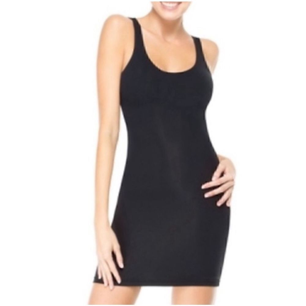 Spanx black tank dress shapewear body shaper size small